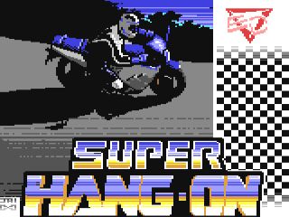 Super Hang-On title screen for Commodore 64